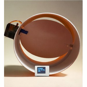 Клапан для круглых воздуховодов D150 с электроприводом / Заслонка электрическая для круглых воздуховодов с WiFi и MQTT