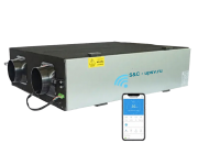 Потолочный рекуператор S&C SMART-HRV-S-250-500 с Bypass и нагревом