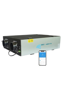 Потолочный рекуператор S&C SMART-HRV-S-250-500 с Bypass и нагревом