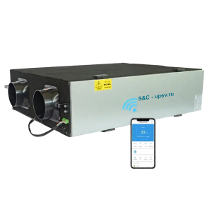 Потолочный рекуператор S&C SMART-HRV-S-250-500 с Bypass и нагревом